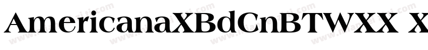 AmericanaXBdCnBTWXX XBold Regular字体转换